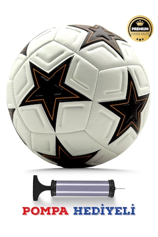 Futbol Topu Şampiyonlar Ligi Beton + Çim Zemin Pompa BSF34-1 Çok Renkli