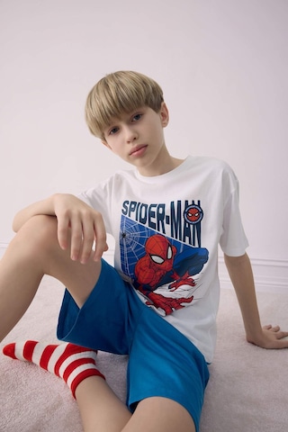 DeFacto Erkek Çocuk Marvel Spiderman Pijama Takımı Kısa Kollu Üst Şort E0343A825SMWT34