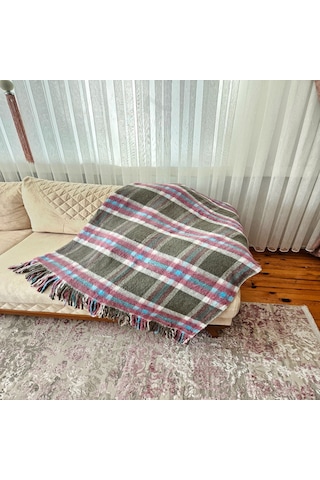Çift Kişilik Pamuklu Battaniye 180x200 Cm 5037 Çok Renkli