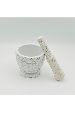 By Como Mermer Desenli Beyaz Havan