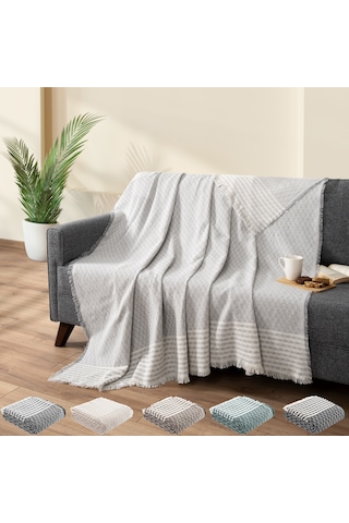 Gri Koltuk Kanepe Örtüsü Koruyucu Koltuk Şalı 170x200 Çekyat Örtüsü