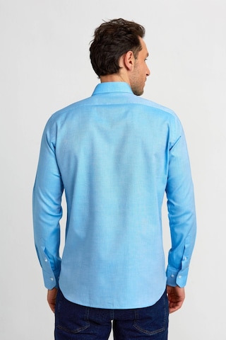 Bisse Paşa Yaka Düğmeli Regular Fit Uk Gömlek Koyu-mavi Gmok3ps22400001 D36 Koyu Mavi