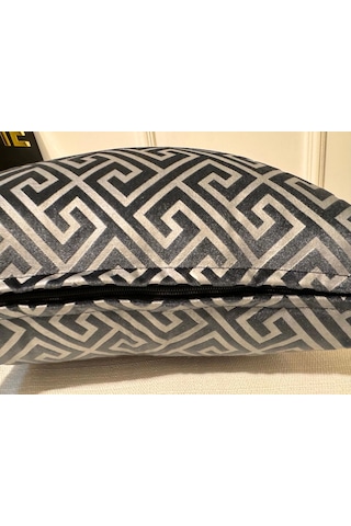 Nivemeshome Monet Zigzag Kırlent Kılıfı Antrasit-gri 45 X 45 Antrasit Gri