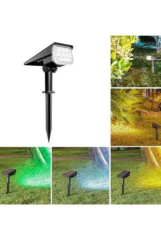 Xf-7825 Güneş Enerjili Solar Bahçe Aydınlatması Saplamalı Çim Lambası İstediğiniz Renkte Yanar