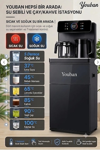Smarttouch Gizli Damacanalı Yeni Nesil Dijital Akıllı Su Sebili