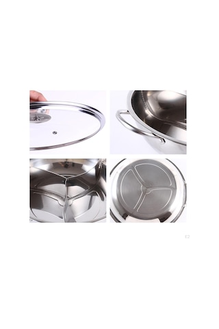 İndüksiyon Paslanmaz Çelik Çorba Tenceresi 32cm