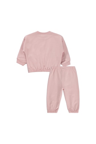 Civil Baby Kız Bebek Düz Basic Kalpli 6-18 Ay Takım - Pembe Pudra Pembesi