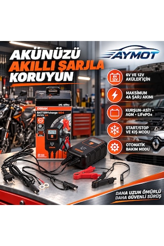 Osram Batterycharge 904 Akıllı Akü Şarj Ve Bakım Cihazı 6v 12v 4a