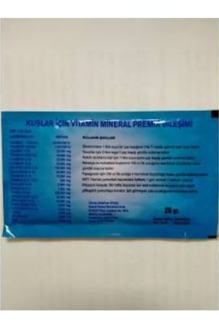 20gr. Kızıştırıcı Vitamin Ilyas Yıldırım Yerli Üretim. Tüm Hayvan