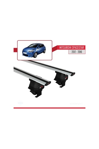 Mitsubishi Spacestar / Mirage A00 2012-2016 Arası İle Uyumlu Ace-4 Ara Atkı Tavan Barı Gri