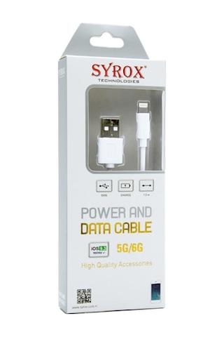 Syrox 1A Apple iPhone Uyumlu Data Kablosu Syrox SYX-C02
