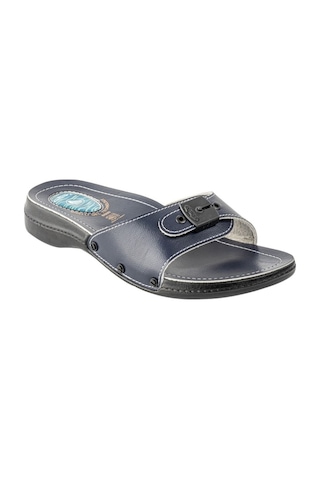 6500-1 Jelli Ekstra Taban Konforlu Ortopedik Kadın Terlik Lacivert