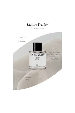 Yapışkanlık Hissi Bırakmayan Saten Bitişli Vücut Yağı Kundal Satın Glow Body Oil Linen Water
