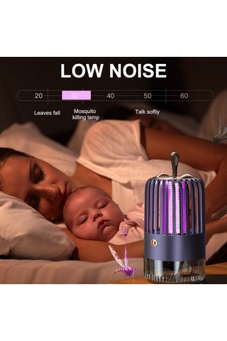 Ulzyvf Usb Turbo Taşınabilir Sivrisinek Şarjlı Öldürücü Motorlu Led Lamba Güçlü - Hg