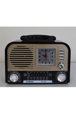 Everton Rt-670 Bluetooth Usb-micro Sd Saatli Nostaljik Radyo