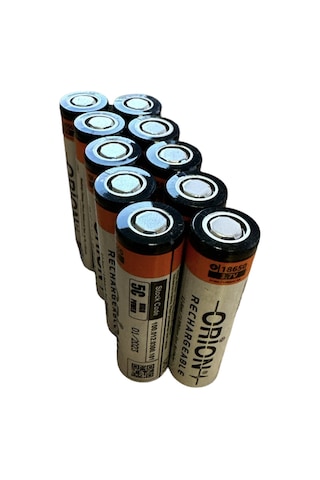 Orion 10 Adet 18650p 3.7v 2200mah 5c Şarj Edilebilir Pil 5c Anlı