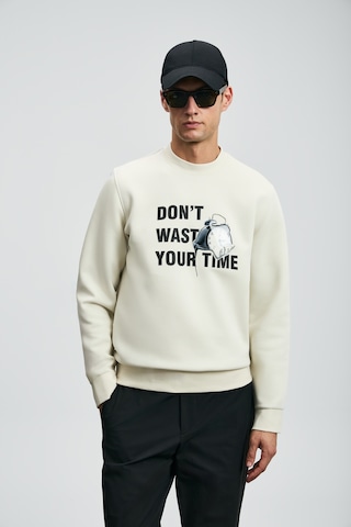 Lufian Henry Erkek Sweatshirt Kırık Beyaz Kırık Beyaz 112030173100510 Beyaz