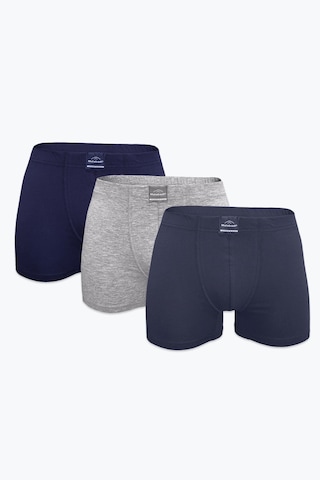 Malabadi Erkek 3'lü Lacivert Gri Füme Premium Collection Modal Boxer 3m251 Lacivert-gri-füme