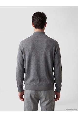 Lcwaıkıkı Classic Gri Regular Fit Dik Yaka Erkek Triko Hırka