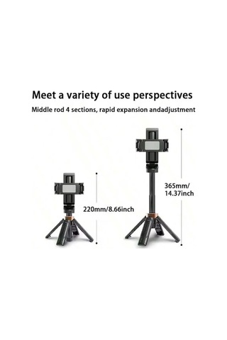 Tongxida Kablosuz Uzaktan Selfie Çubuğu Uzatılabilir 360'lü 15,7 İnç El Tipi Selfie Black Cn Model Jc-25