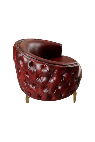 Tekli Birinci Sınıf Hakiki Deri Ofis Koltuk Bordo