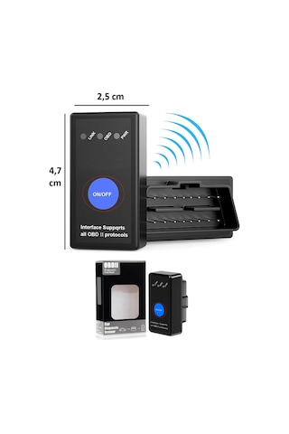 On/off V1.5 Pıc18f25k80 Chıp Obd2 Bluetooth 4.0 Tarayıcı