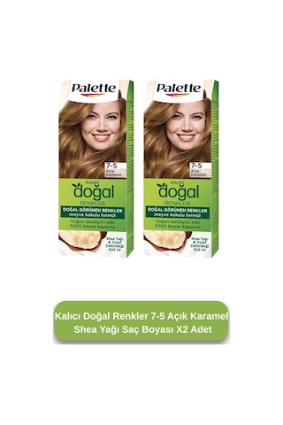 Palette Kalıcı Doğal Renkler 7 - 5 Açık Karamel X 2 Adet