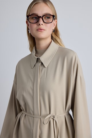 Manuka Geniş Yaka Kadın Tunik - Bej