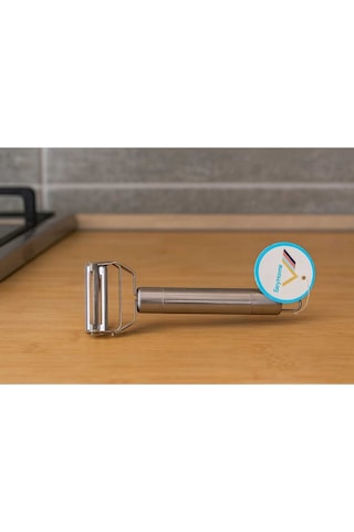 Ergonomik Paslanmaz Çelik Meyve Ve Sebze Soyacağı Metalik Metal