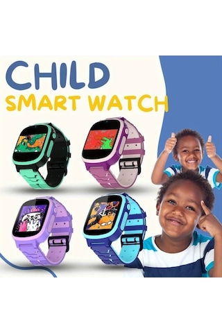 Trendooze Gaojunshop01 2025 Çocuk Akıllı Saati - Kamera, Oyun, Müzik, Usb Şarj 3-12 Yaş Mavi Mavi Mavi