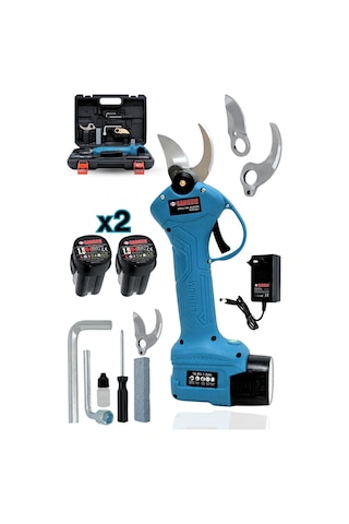 9907 Şarjlı Dal Budama Makası 30mm Kesme Çapı Yedek Bıçaklı