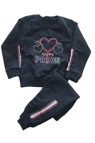 Ciks Junior Happy Pride Nakışlı Kız Çocuk Siyah/yeşil Şeritli Renk 2 Parça Takım 3381641