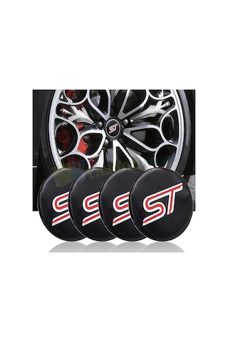 Ford St Logo Amblem Jant Göbeği 56 Mm Metal 3M Yapışkanlı 4 Adet