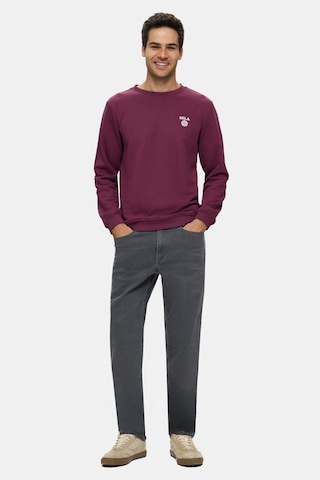 UCLA Valley Bordo Bisiklet Yaka Pamuklu Baskılı Standard Fit Erkek Sweatshirt