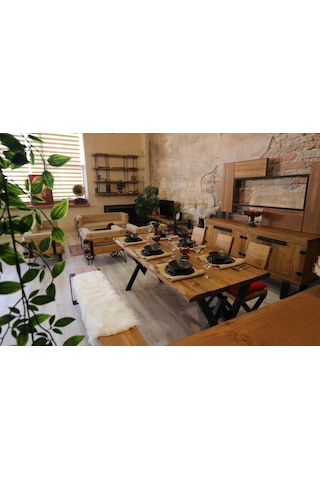 Ntconcept Ntconcept Masif Ağaç Yemek Masası Takımı (437857653)