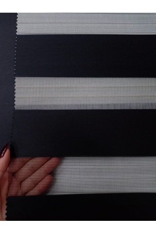 As Perde Siyah Zebra Perde