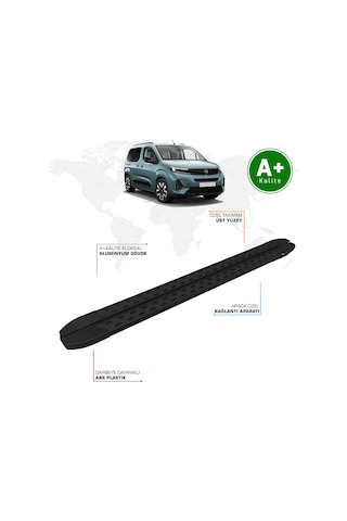 Opel Combo Yan Basamak Kısa Şasi 2024 Model Ve Sonrası Trimline Siyah