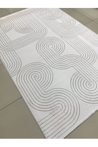 Padişah Halı Essence 72495 957 Serisi Akrilik Salon Oturma Yatak Odası Halısı Krem - Gri - Bej
