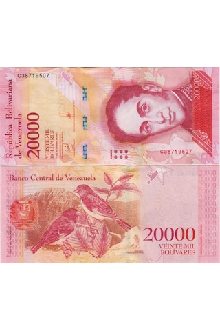 Venezuela 20.000 Bolivar 2017. Çil Kondisyon.