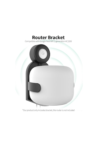 Vkemall Google Nest Wifi 2. Nesil Ac2200 İçin Beyaz Router Tutucu - Kabloları Gizle, Kolay Kurulum, Abs Malzeme, Zırhlı Ve Çizik Dayanıklı