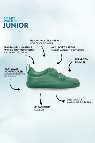 Smart Walker Junior Yeşil Işık Barefoot Çocuk Ayakkabı-yeşil Işık