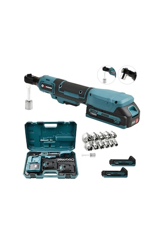 Prohummer Ph328 21v Akülü Darbeli Cırcır Kolu Profesyonel Somun Sıkma Ve Sökme Mavi