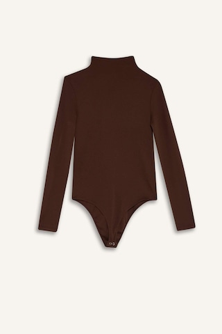 Defacto Yarım Balıkçı Yaka Modal Çıtçıtlı Body G1733ax25wnbn341 Kahve