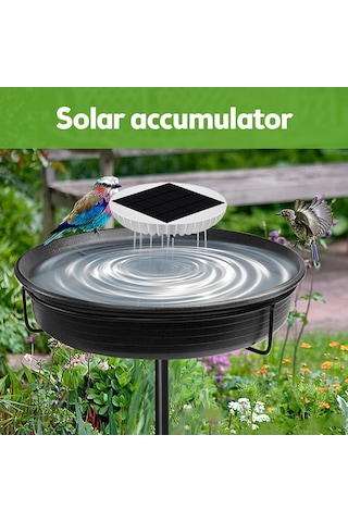 Geeroyoo Güneş Enerjili Su Dalga Üretici, Ip65 Su Geçirmez, 5v 2w Güneş Panelli, Akvaryum Ve Kuş Havuzları İçin Oksijen Artırıcı, Beyaz