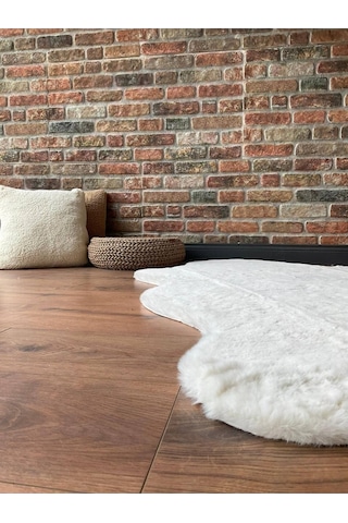 Saraz Halı Tavşan Tüyü Post Peluş Ultra Yumuşak Post Puffy Krem