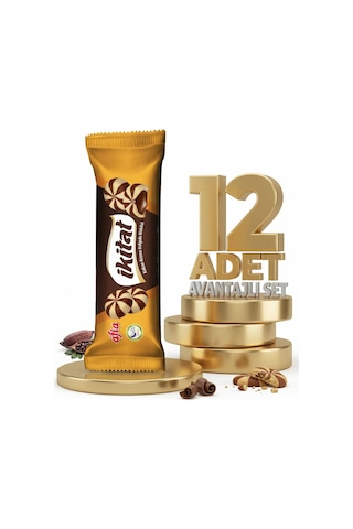 Afia İkitat Kakao Krema Dolgulu Bisküvi 12x75 Gr