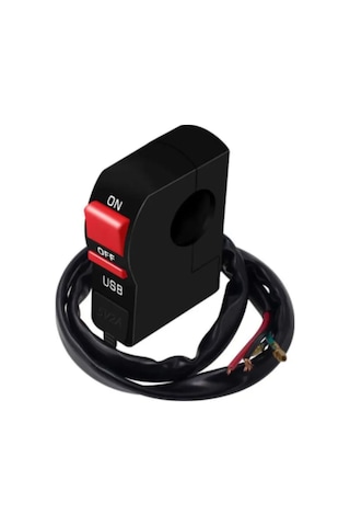Motosiklet Sis Far Açma Kapama Butonu Gidon Tipli Usb Girişli Motosiklet Aç Kapa Butonu Standart