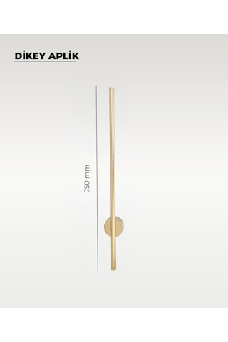 12w Gold Dikey Aplik - Gün Işığı Gold