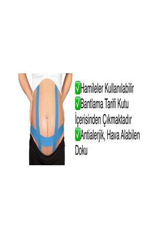 Göbek  Bant Siyah Renk-9038616743142