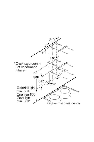 Siemens LC66GCD50T iQ300 Duvar Tipi 60 CM Davlumbaz